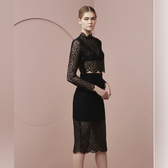 KEEPSAKE the Label Dresses & Skirts - KEEPSAKE the Label Black Lace Midi Skirt